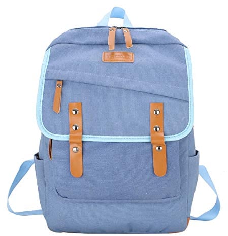 FStory&Winyee Mädchen Damen Rucksack Anti Diebstahl Tasche College Schulrucksack Backpack Tagesrucksack Segeltuch Schultasche Laptop Daypack Studenten Rucksack für Uni Freizeit Reisen