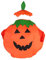 Veroda Déguisement citrouille unisexe pour Halloween, Orange, Small