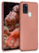 kwmobile Case kompatibel mit Samsung Galaxy A21s Hülle - Schutzhülle aus Silikon metallisch schimmernd - Handyhülle Metallic Bronze