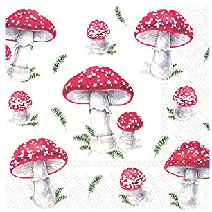 IHR Serviette Märchenpilze 5 oder 20 Stück 20 Stück 20 Stück
