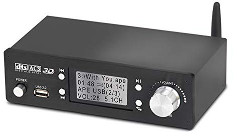 RSGK Decodificador de Audio de 5.1 Canales Bluetooth 5.0 Receptor DAC DTS AC3 Dolby Atmos 4K HDMI Extractor Converter SPDIF ARC PCUSB Tarjeta de Sonido