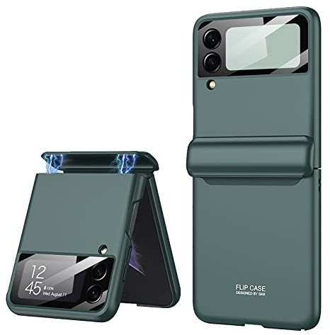 COQUE Custodia Galaxy Z Flip 3 5G, Guscio Pieghevole a Cerniera All-inclusive, Cover Pieghevole per Telefono per Samsung Galaxy Z Flip 3 5G-Verde