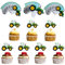 Daxlizy Cupcake Topper Set, 56 Traktor Cupcake Topper für Kindergeburtstag Kuchen Deko, Bunt