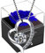 Rose eternelle avec bijoux, Collier avec Fleur artificielle Bleu, Pendentif coeur,chaine argent 925 femme,cadeau pour elle, Cadeau Pour la Noël, La Saint-Valentin , Fête des mères,Anniversaire