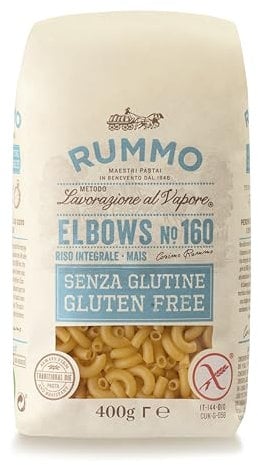 Rummo Gluten Free Elbow Pasta No.160 - Masterfully Made Italian Pasta, Perfect for Gourmet Creations, 400 g (Pack of 1)