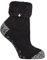 HEAT HOLDERS Damen Lounge Schoppersocken mit Federband-Umschlagbündchen Packung mit 1 Queenstown Schlicht Schwarz 37-42