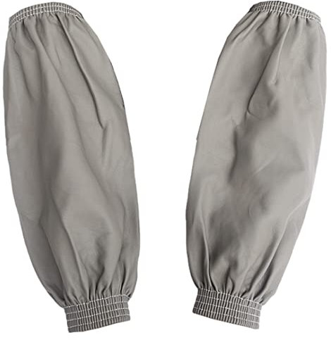 3 pares de fundas de cuero impermeables para brazos, protección de soberanas, elásticas a prueba de aceite, fundas de brazo para cocina, gris claro, Talla única