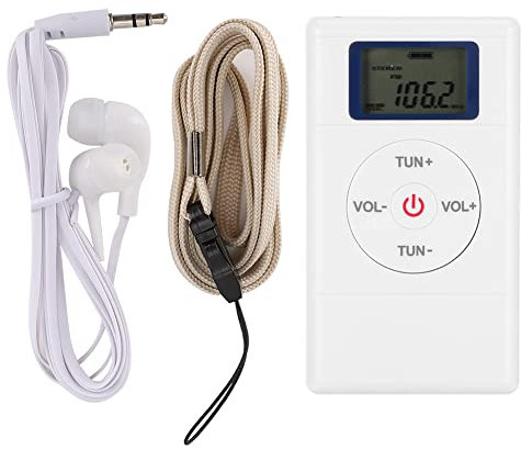 Vikye Tragbares Radio, UKW-Digitalradio mit Hoher Empfindlichkeit, Digitales Tuning, UKW-Radio, Radio mit Umhängeband, Kopfhörer