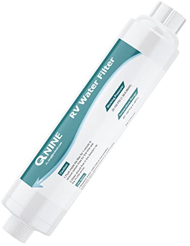 QNINE Wohnmobil-Wasserfilter für Wohnmobil, Camping, Gartenarbeit, Trinken, Marine und Autowäsche, NSF-zertifiziert und KDF-Technologie, Chlor, 20 Mikron Sedimentfilter