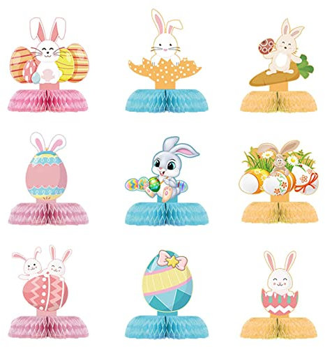 Tischdekoration mit Osterwaben, Hasenwabe – Osterei, Wabe, Ostern, Zuhause, Party-Dekorationen für Kinder