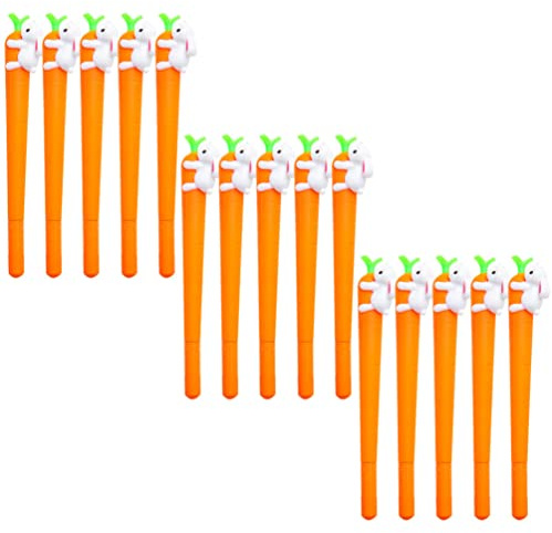 Didiseaon 15 Stücke Osterhase Karotte 0 5Mm Gel Tinte Stifte Niedlich Silikon Roller Kugelschreiber Kinder Zeichenstift Für Büro Schulbedarf Geschenke Osterkorb Füller