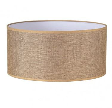 FABRILAMP - Jin M10 Zylinderförmiger Lampenschirm Braun 60Dx60dx30h cm Saco-Jute-Stoff - FAB 176236002