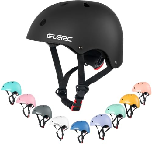 Glerc Kinder Fahrradhelm, geeignet für Fahrrad, Scooter & Skate geeignet, für Jungen und Mädchen von Kleinkind bis Jugend, Kopfumfang verstellbar und Mehrfarbig