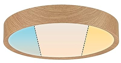 Paulmann 71085 LED Deckenleuchte Selection Bathroom Tega IP44 White Switch 1200lm 230V 22,5W Holzoptik Badleuchte Badleuchte