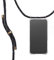 KNOK Handykette Kompatibel mit Apple iPhone 15 PRO MAX - Silikon Hülle mit Band - Handyhülle für Smartphone zum Umhängen - Transparent Case mit Schnur - Schutzhülle mit Kordel in Reflect Black
