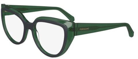 FERRAGAMO Brille Größe 53 mm TRANSPARENT GREEN/VIOLET/EYE SIZE: 53 BRIDGE: 16 HORIZONTAL MEASUREMENT: 53 VERTICAL MEASUREMENT: 43,5