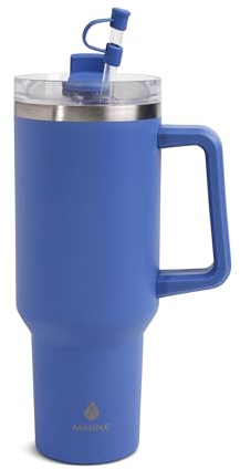 Manna Atlas Stainless Steel Tumbler with Silicone Straw Protector - 40 Oz - Ominous