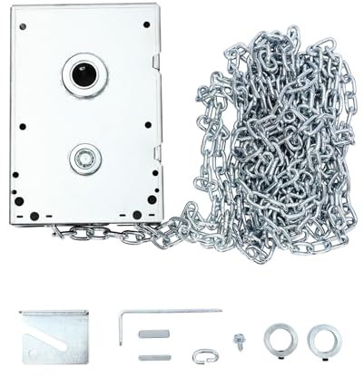 Paranco a catena per porta del garage Kit di sostituzione paranco a catena per apriporta per carichi pesanti, paranco a trasmissione ridotto 4:1 per porte avvolgibili, set di parti hardware per apr