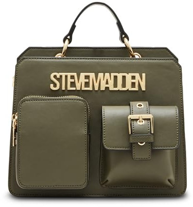 Steve Madden Damen Bevelyn Utility Pocket Convertible Crossbody Bag, Juniper