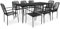 IKAYAA Garten essgruppe 8 Personen Gartenmöbel Set 8 stühle mit Tisch Gartentisch mit 8 stühlen Set Gartengarnitur Sitzgarnitur Baumwollseil und Stahl-9-tlg-2