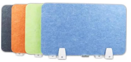 Acoustic Desk Divider for Desktop Privacy Sound Proof Clamp On Partition for Cubicle Classroom Libraries Black 60x30cm