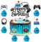 37 Stück Videospiel Tortendeko Geburtstag,Playstation Tortendeko,Gaming Cake Topper,Glitzer Spielkonsolen Thema Torten Deko, Cupcake Topper für Kindergeburtstag Videospiel Party