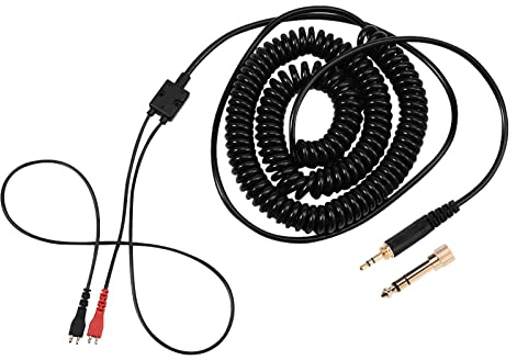 Tissting Cable en Espiral de Resorte para Auriculares, Cable Flexible y Durable con Sonido HD para Sennheiser HD25 HD560 HD540, Repuesto para Músicos y DJs