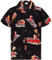 King Kameha Funky-Hawaii-Hemd, Weihnachten, Herren, Kurzarm, Christmas-Dolphin-Santa, Schwarz, 5XL