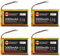 Lot de 4 batteries au lithium 3,7 V 3000 mAh 1S 1C LiPo avec carte de protection ruban isolant en caoutchouc, connecteur Micro JST 1,25 pour carte de développement Arduino Node MCU ESP32