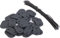 DVAURLIAN Kit de fixation pour brise-vue - Pinces de fixation en PVC résistant aux intempéries - Kit de fixation pour brise-vue (78, anthracite)
