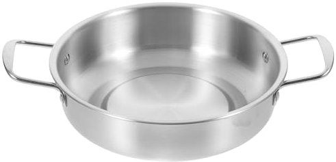 Luxshiny Stainless Steel Ramen Pot with Ergonomic Handles Capacity Korean Soup and Noodle Pot for Indoor Outdoor Use for Camping Picnics and Dinner Parties