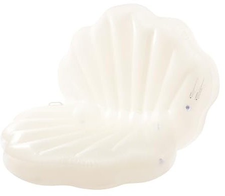 Flotteur de piscine gonflable en coquillages avec boule de perles