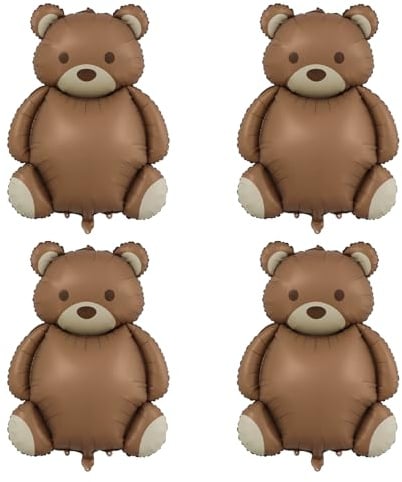 4 Stück XXL Teddybär Luftballons, Helium Ballon Bär