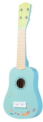 FANTASK Ukelele Infantil de 21 Pulgadas, con Cuerpo de Madera de bajo y 4 Cuerdas de Nailon, pequeño Juguete Musical, Guitarra Infantil para Principiantes a Partir de 3 años (Azul Claro)
