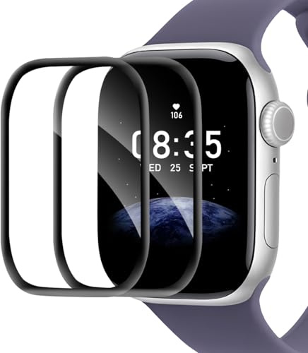 Cable Leader 2 pellicole protettive in vetro temperato per Apple Watch Series 11 46 mm, HD trasparente, anti graffio, privo di polvere, Apple Watch 46 mm, curvo 3D, senza bolle d'aria, iWatch 11, 46