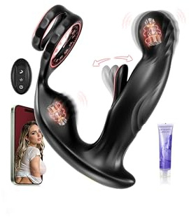 Juguetes Sexuales Hombre Vibrador Anal - Vibrador Mando Distancia por Aplicación, Estimulador Prostata con 10 Modos de Vibración y 10 Modos de Movimiento Oscilante, Juguetes Sexuales para Adultos
