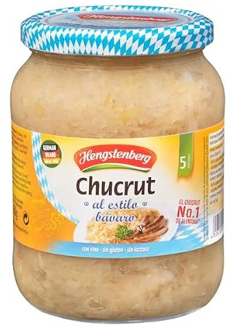 Hengstenberg Mildessa Bayrischer Kraut – Klassisch mild & tafelfertig gewürzt – 4er Vorratspack – 4 Gläser à 680 g (Abtropfgewicht 650 g) – Beste deutsche Qualität