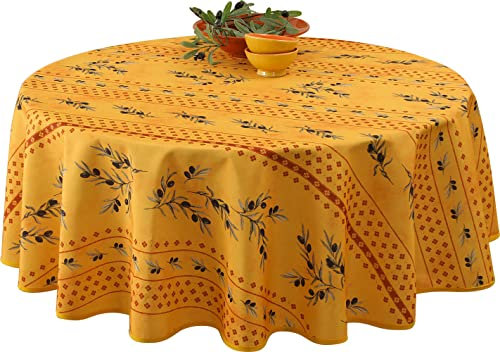 Le linge de Jules Tischdecke, Polyester, Gelb, 160 cm cm