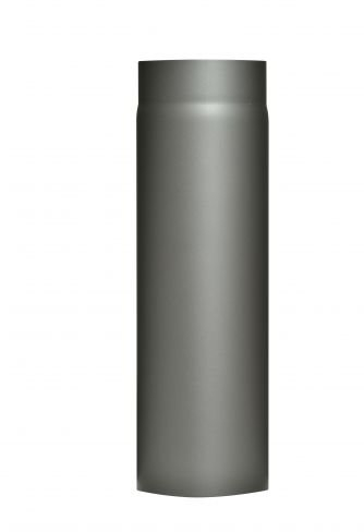FIREFIX RD120/5 - Tubo per stufa, in acciaio spesso 2 mm, diametro 120 mm, per camini e focolari, Senotherm, colore grigio scuro, lunghezza 500 mm