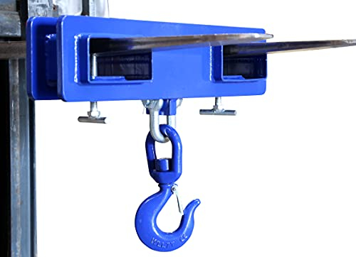 Lasthaken drehbar für Gabelstapler Verladehaken Tragkraft 2500 kg / 1t | Maße (LxBxH): 445x120x130 Krankhaken HOOK