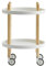 Normann Copenhagen - Block - Servierwagen, Barwagen, Nachttisch, Couchtisch - Holz und pulverbeschichtetes Metall - Ø: 45 cm x H: 64 cm - Farbe Weiß
