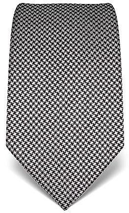 Vincenzo Boretti Herren Krawatte reine Seide Hahnentritt Muster edel Männer-Design zum Hemd mit Anzug für Business Hochzeit 8 cm schmal/breit weiß/schwarz