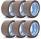 GWS Lot de 6 rubans adhésifs pour emballage Marron, Longueur : 66 mm Largeur : 50 mm
