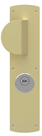 Bricard 66391 Demi-Ensemble pour Porte extérieure palière à aileron pour Série 74 Version A2P, Coloris Champagne