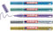 edding 780 Marqueur peinture brillante -or argent bleu vert violet (métallisé) - 5 feutres peinture brillante - pointe extra fine,8 mm - pour dessin, coloriage, scrapbooking - étanche, très opaque