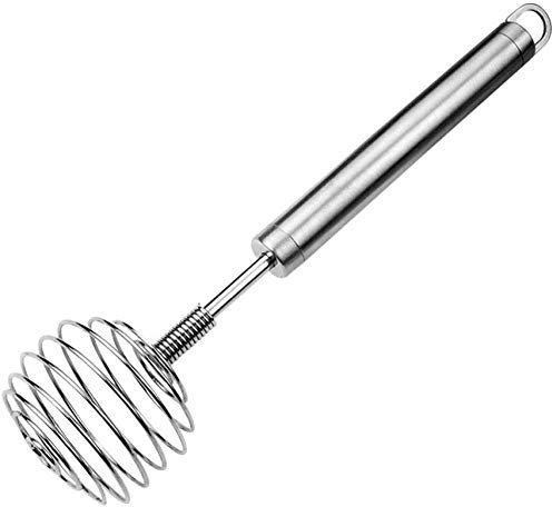 2pcsSmall Whisks Stainless Steel Whisk Egg Beater Manual Egg Mixer Milk Blender for Blending, Whisking, Beating and Stirring