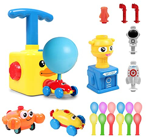 Anyingkai Ballon Auto Spielzeug,Kinder Ballon Auto Spielzeug,Balloon Powered Car Balloon Launcher Toy,Auto Ballonantrieb,Umweltschutzmaterial Wiederverwendbar