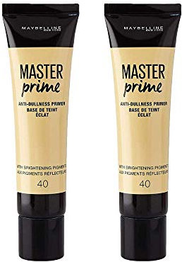 Maybelline Face Studio Lot de 2 flacons d'apprêt anti-terne 40 pigments éclaircissants 30 ml