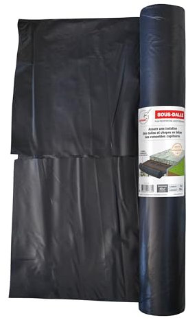 Jardibric - Film d'Étanchéité sous-dalle en Polyéthylène (4 x 30 m, 150 Microns) - Protégez Vos Dallages avec une Barrière Étanche de Qualité