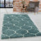 HomebyHome Shaggy Teppich Läufer Flur 80 x 150 cm - Hochflor Teppich Skandi Design Blau Extra Weich und Flauschig - Bettvorleger Teppich für Schlafzimmer, Küchenläufer - Waschbarer Küchenläufer